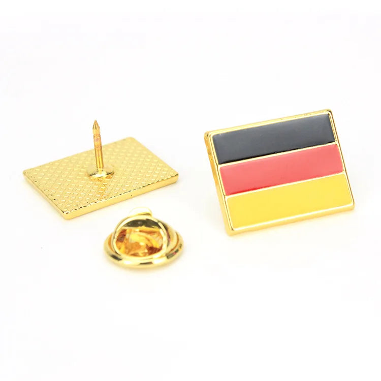 Hot Sell American Britain Canada Germany National Flag Metal Badge Enamel Label Pin Country Flag Pins