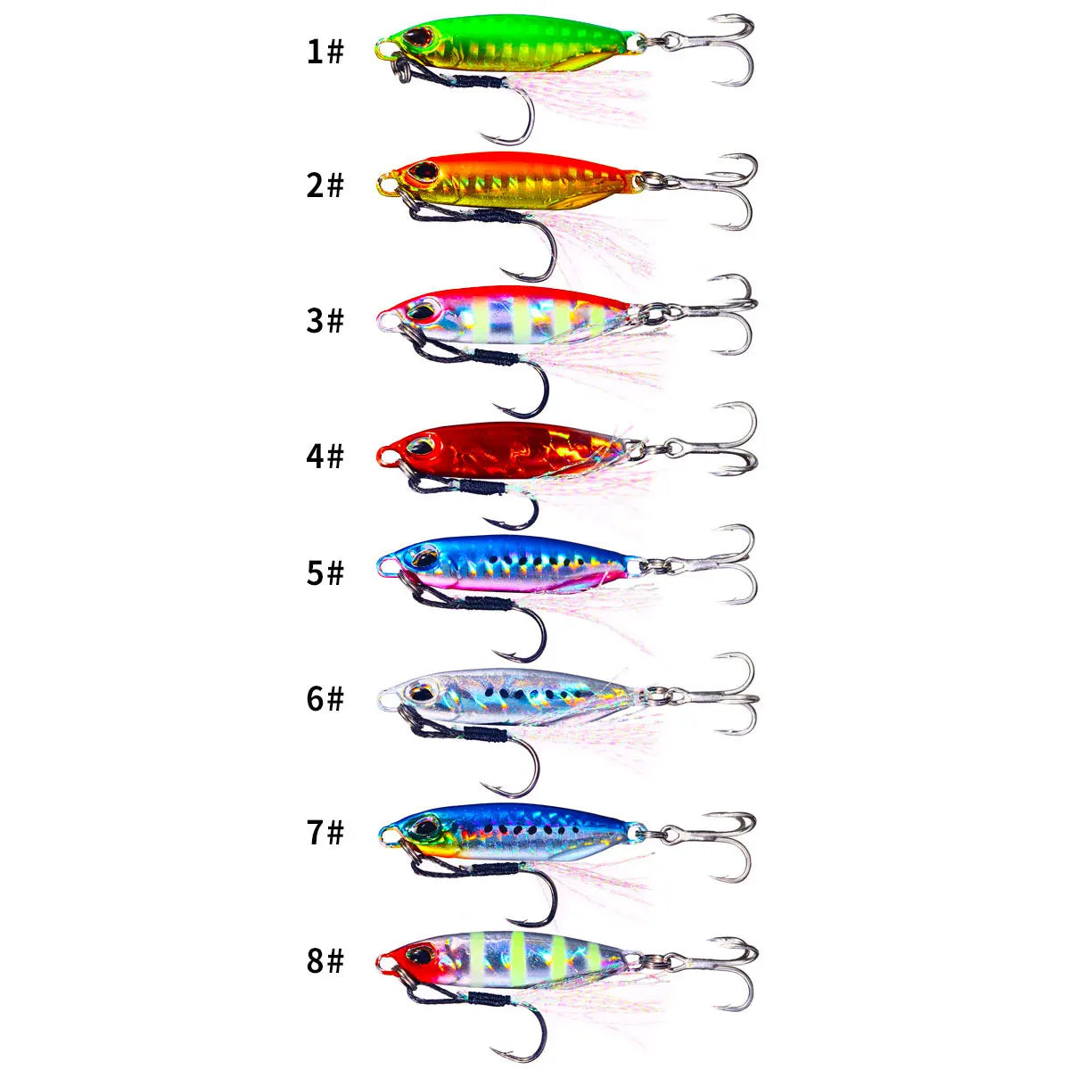 16G 32G Metal Jig Lead Jigging Fishing Lure Deep Slow Sinking Trolling Fishing Saltwater Metal Jig Lure