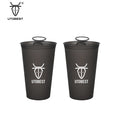 UTOBEST 200ml Cute TPU Folding Sports Drinking Cup High Thermal Insulation Soft Water Cup with Lid Outdoor Activities Travel