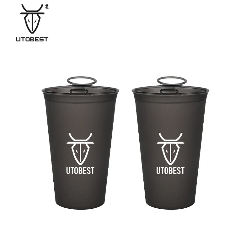 UTOBEST 200ml Cute TPU Folding Sports Drinking Cup High Thermal Insulation Soft Water Cup with Lid Outdoor Activities Travel