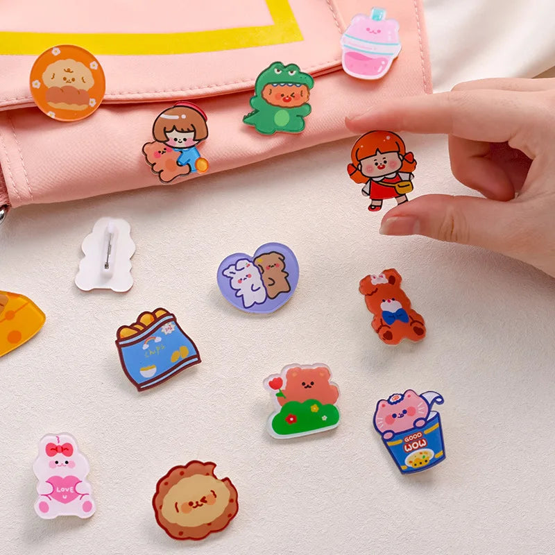 China Factory Acrylic Pin High Quality Custom Animal Transparent Plastic Badge