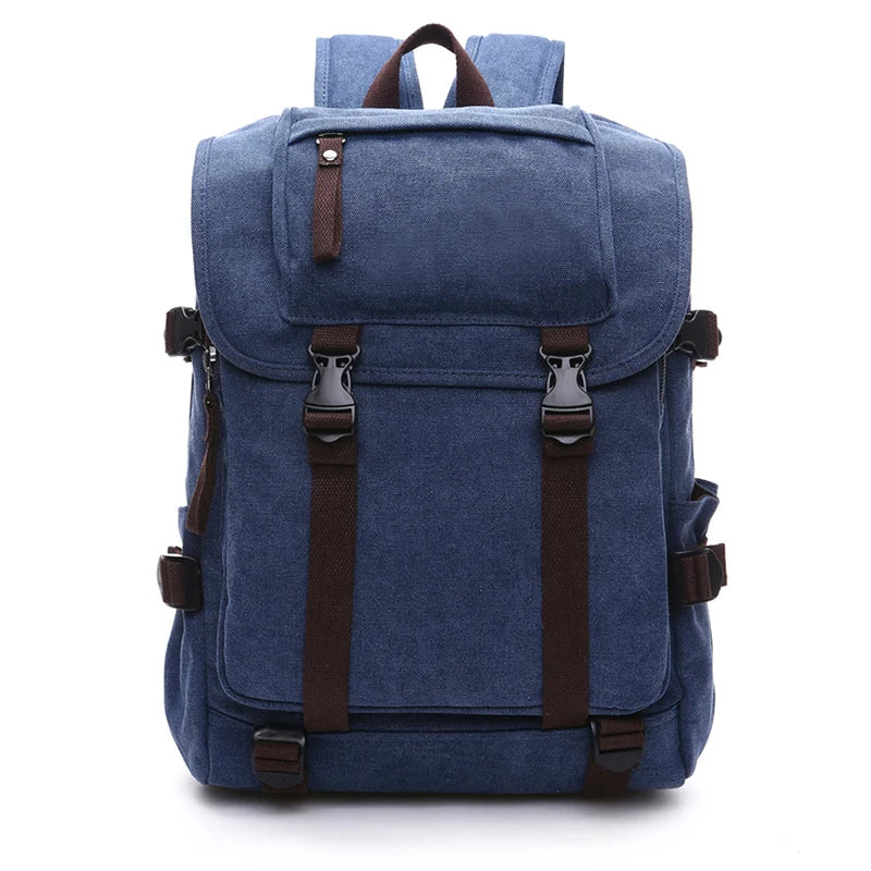 Wholesale Canvas Computer Backpack Waterproof Canvas Rucksack Book Bag Vintage Men's Business Laptops Backpacks