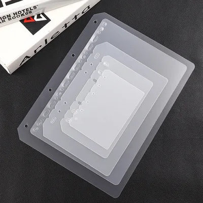 PP Plastic Divider with 2 Pockets Allowing Store Multiple Pages for Discbound 6 Holes Ring Binder A4 A5 A6 A7 Notebook Dividers