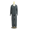 New Fashion 2pcs Women's Casual Islamic Clothing Winter Warm Knitted Sweater & Pant for Autumn Ladies' Ramadan Abaya From Turkey