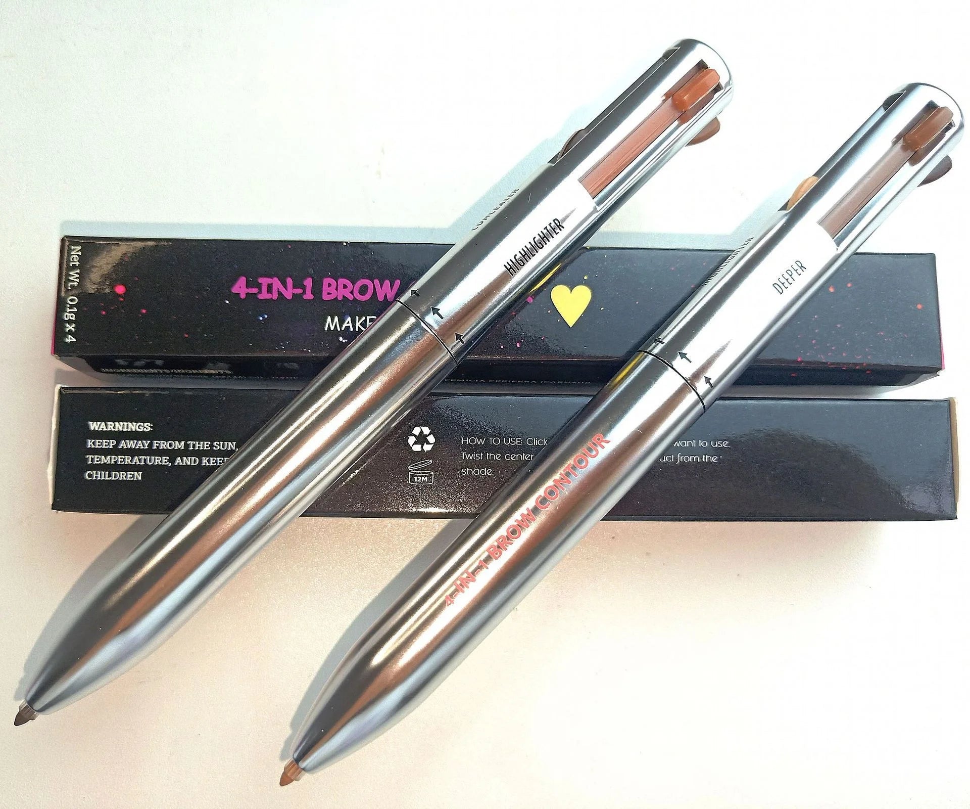 4in1 Waterproof Brow Contour Pencil Microblading Eyebrow Pencil Highlighter Concealer Eyebrow Pencil
