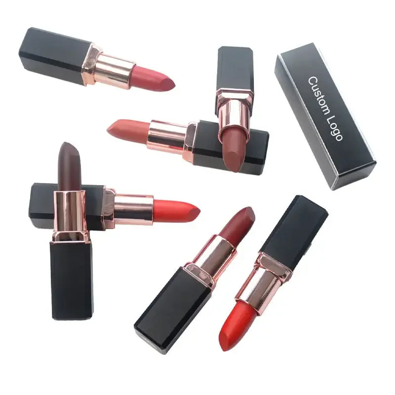 Make Your Own Brand Cream Matte Lipstick Waterproof Lips Makeup Vegan Solid Lipstick