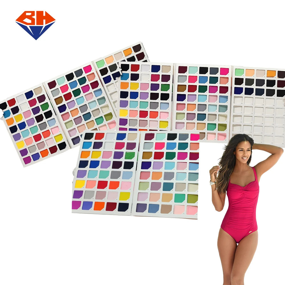 UPF 50+ Digital Print Water-Resistant 4-Way Stretch 88/12 Nylon Spandex Fabric Plain for Outdoor Bikini Herringbone Interlock