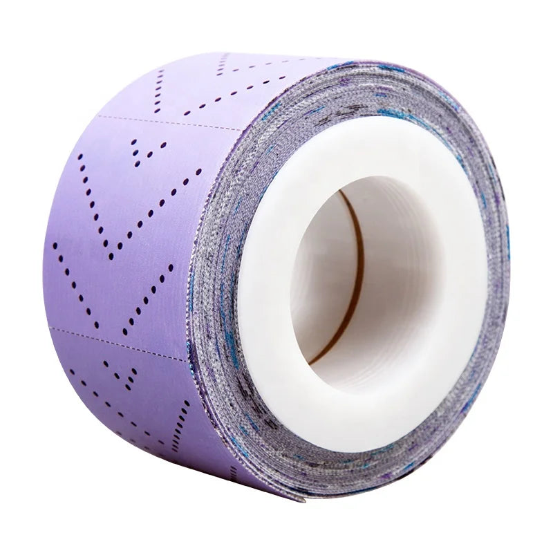 Square Hand Torn Sandpaper Roll Emery Cloth 80 Grit Three-in-one 70mm/12m Purple
