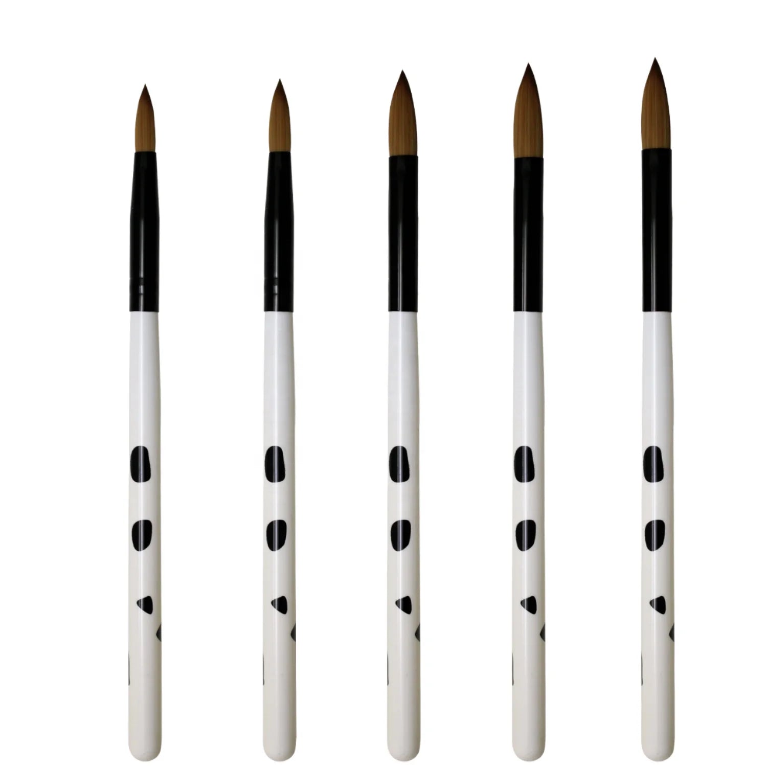 Cow Print Acrylic Nail Brushes for Beginners Sizes 8/10/14 Acrylic Powder Brush Pen Professional Nail Extension