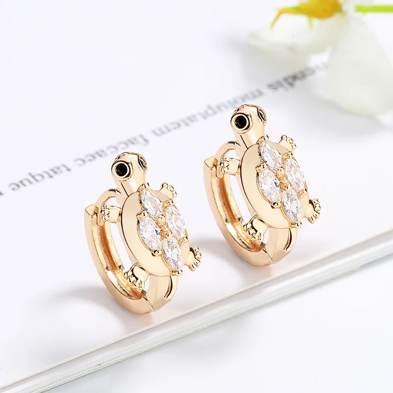 Bisuteria-china-por-mayor Turtle Huggie Earrings Aretes Oro Laminado Woman Ear Jewelry 2022 Wholesale Hoop Earing