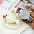 Women's Pigeon Cellulose Acetate Hair Claw Featured Bird Acetate Hair Accessories with Claw Design