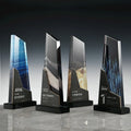 Personalized Printing Optical Crystal Glass Marble Trophy with Black Base MH-J0092