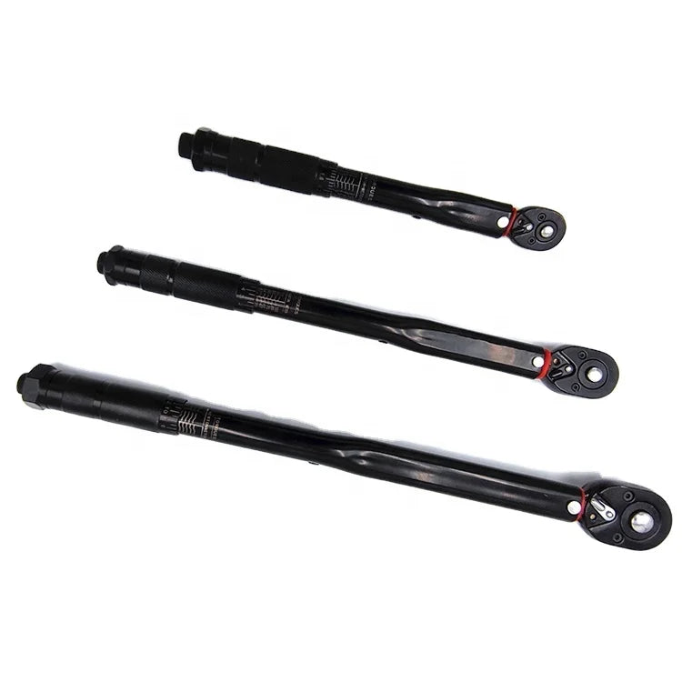 Black Carbon Steel Torque Wrench Set for Vehicles Preset Quick Lock Click Type Metric Measurement System DIY Grade OEM