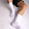 High Quality Wholesale 100 Cotton Solid Men's Sports Gym Non-slip White Bamboo Custom Socks for Men