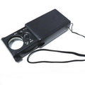 NO.9881 30X 60X Pull Type LED Lighted Pocket Size Double Lens Sliding Magnifier Magnifying Glass with UV for Inspector