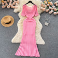 Women's Sets Summer Hole Tops Vintage Knitting Two Piece Set Clothing Wholesale