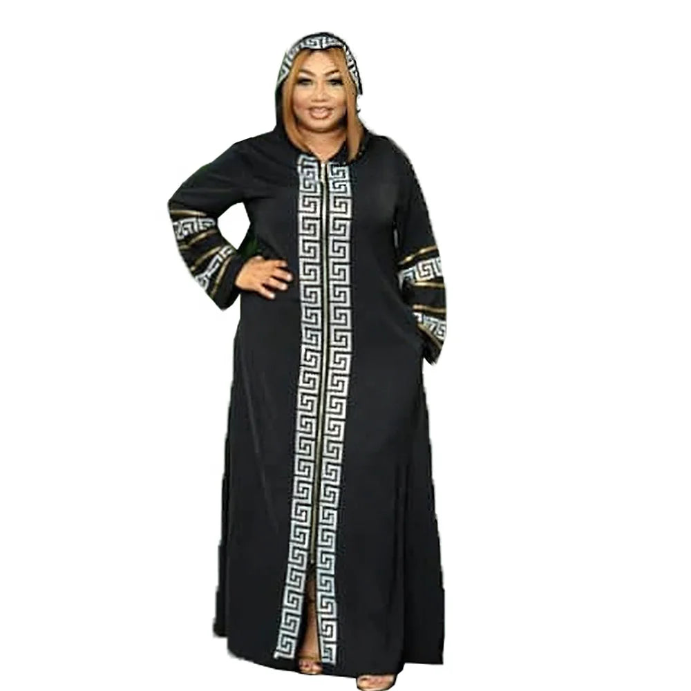 2023 Top Fashion Linen Ankara Dress for Women Luxury African Style Rhinestones Plus Size Flax African Dress Designs Inspired