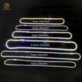 Lab Grown 3MM 4MM Diamond Tennis Bracelet 10K Solid Gold Hip Hop Style D VVS-VS CVD HPHT Diamond Tennis Chain Necklace High
