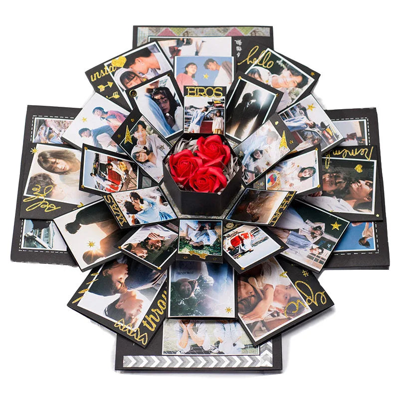 DIY Wedding Explosion Box Anniversary Creative Scrapbook DIY Photo Album Birthday Romantic Surprise Explosion Box As Gift
