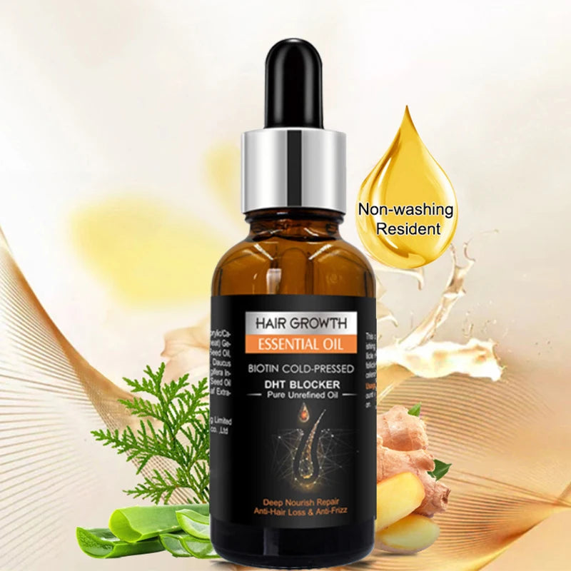 Private Label Hair Care Growth Oil Biotin Regrowth Treatment for Scalp Hair Loss Thinning Hair Growth Essential Oil