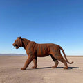 Rusty Steel Large Customizable Animal Statue Tiger Corten Steel Animal Sculpture