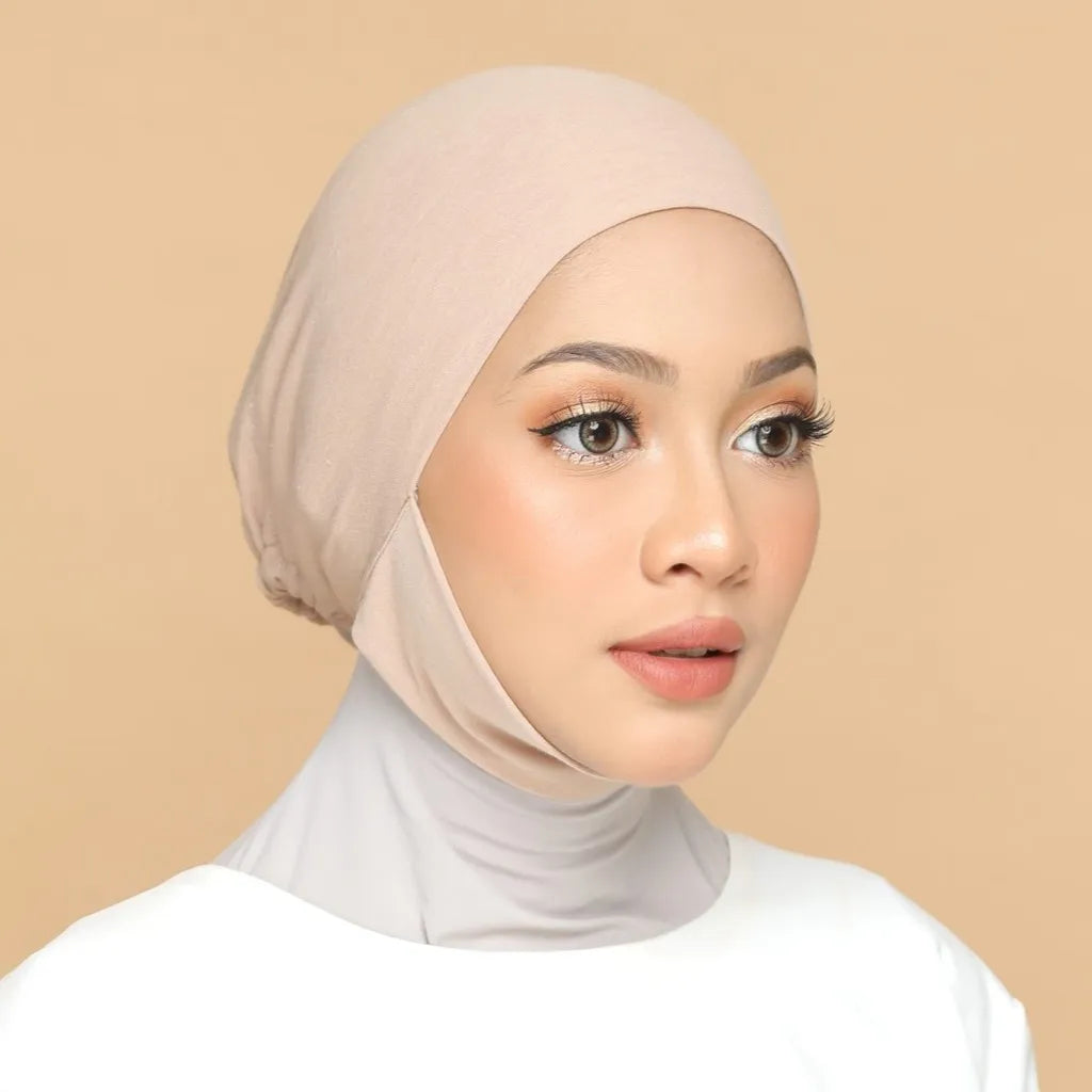 2025 Sharut New Elastic Elastic Lace Base Hijabs Tie Rope Hijab Pure Color Scarf Adjustable Elasticity Inner Hijabs