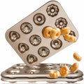 2020 Nonstick Donut Pan 12 Cavity Carbon Steel Cake Bagel Baking Doughnut Mold for Oven Baking Cake Tools Cake Tray Pan