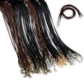 1.5mm 2mm Various Colors Lobster Clasp Wax Cord Leather Rope Chain for Pendant Necklace Jewelry Making