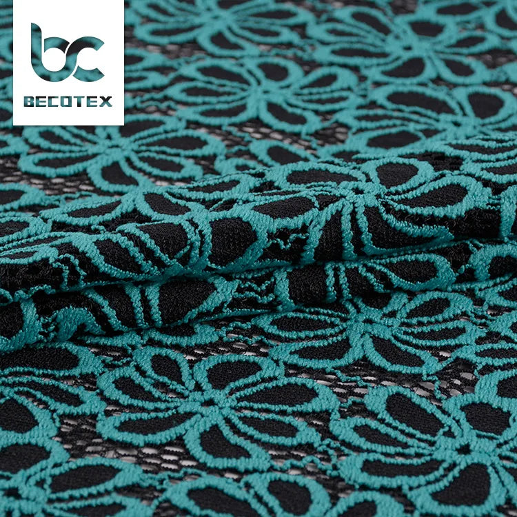 Wholesale Embroidery Lace Fabric Swiss Polyester Guipure Floral Lace Fabric