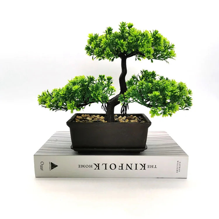 Artificial Plants Bonsai Pine Tree  Welcoming Pot Plants Living Room Zen Garden Decoration Decor