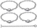 Bracelet Chain Cable Link Chain with Toggle Clasp Jewelry Making Chain Stainless Steel Jewelry Bracelet Big Link Bangle