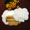 Luxury Rose Flower Shape Acrylic Menu Card Gold Acrylic Cards with Wordings for Wedding