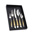 Creative Stainless Steel Star Diamond Handle Cutlery Set Restaurant Serving Spoon Gold Flatware