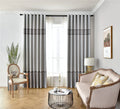 Factory Hot Sale Polyester Thermal Blackout Door Window Curtain Panel Cheap Stripe Embossed Velour Curtains for Hotel
