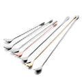 Royal Twisted Stainless Steel Threaded Rod Cocktail Stir Spoon bar Cocktail Mix Spoon Long Handle Stirring Spoon
