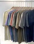 Oversized t Shirt Vintage Heavy Weight Drop Shoulder Stone Washed t Shirt Cotton Acid Wash Tshirt Men