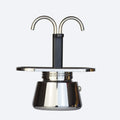 Double Tube 304 Stainless Steel Moka Pot Coffee Pot Italian Espresso Mini Hand Pour Coffee Pot