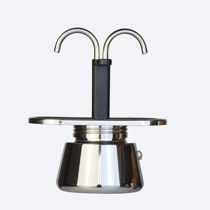Double Tube 304 Stainless Steel Moka Pot Coffee Pot Italian Espresso Mini Hand Pour Coffee Pot