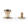 4-12mm Brass+Iron Round Head Stud Screw Rivets for Leather Belts Gold/Gun Black/Sliver/Bronze Colors