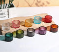 Home Candle Holder Decorative Glass Candle Jar Simple Candlestick Empty Round Cup