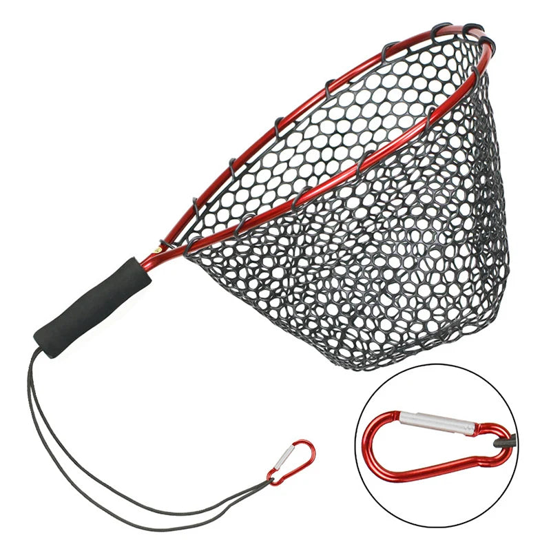 WEIHE SP001 50cm Length China Supplier Pesca Aluminum Silica Gel Landing Fishing Net