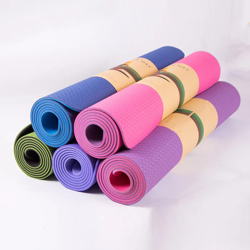 Yeway High Quality Gym Eco Friendly Sweatproof & Anti-Slip High Density Fitness Soft Longer and Wider Tpe Yoga Mat