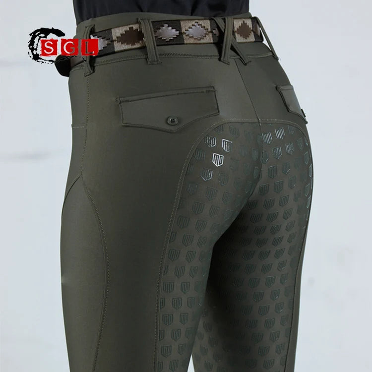 SGL Custom Horse Riding Leggings Wholesales OEM Silicone Women Horse Riding Leggings Breeches Equestrian