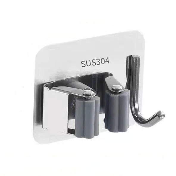 304 Stainless Steel Mop Holder Wall Mounted Broom Holder for the Wall Door Broom Tool Organizer Rake