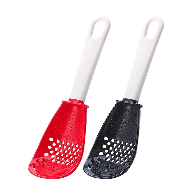 Hot Sale New Multifunctional Kitchen Cooking Spoon Heat-resistant Hanging Hole Innovative Potato Garlic Press Colander
