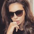 4171 Vintage Simple Polarized Sunglasses Fashionable Cat's Eye Glasses Colorful Toad Design Metal Plastic Lens for Men Women