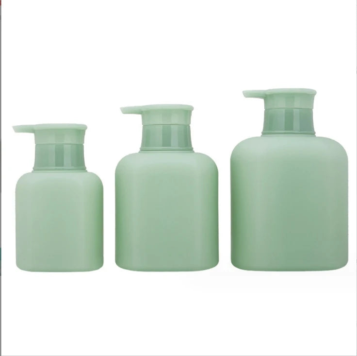 300 750ML Shampoo Bottle Green Press Lotion Shower Gel Plastic Sub Bottle