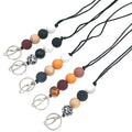Vintage Silicone Link Chain Lanyard Teacher Keychain Necklace with Badge Holder for Anniversary