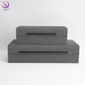 Polka Dot Storage Box Creative Home Decoration Light Luxury Black Mesh Leather Jewelry Box Storage Boxes for Desktop Decor