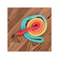 Luxury Designer Custom Rainbow Braided Hand Woven Cotton Rope Multi-colors Soft Candy Leash for Dogs